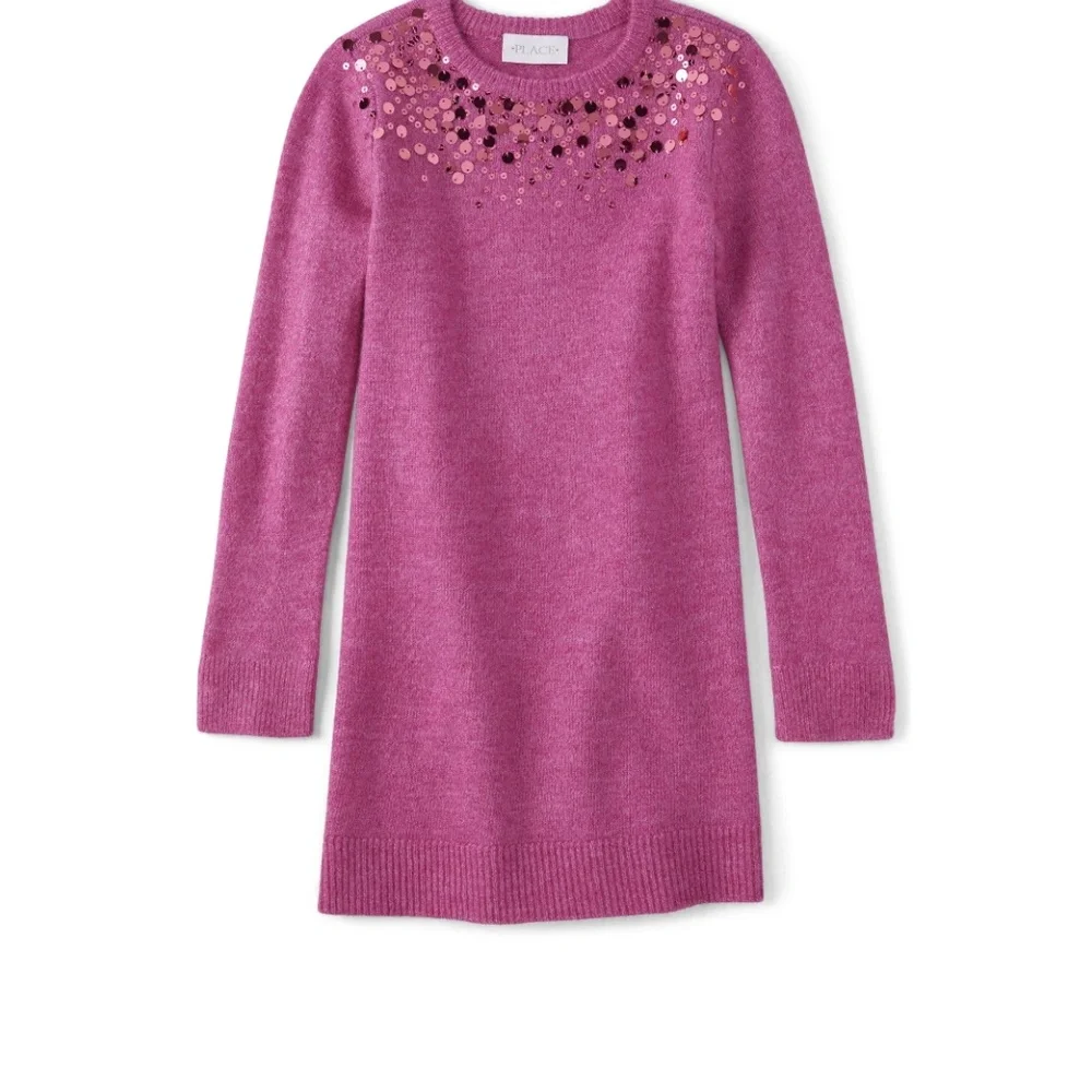 The Children’s Place Pink Glow Girls Sweater Dress Size Large (10-12) NEW